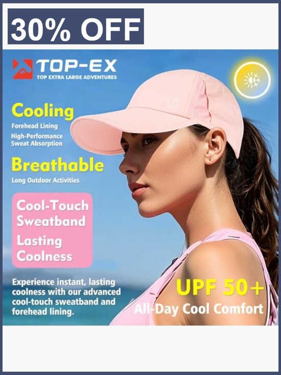 UPF 50+ High Ponytail Baseball Cap, Breathable Running Hat Cool Touch Sweatband main image 6